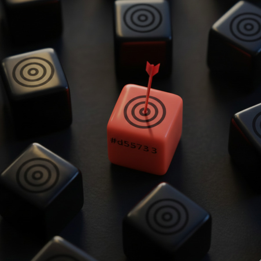 marcas-naranja Detalle de elementos de marca Dr. GREY representando la aleatoriedad controlada y seguridad